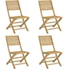 Image de Vidaxl Chaises Pliables De Jardin Lot De 4 Bois Massif D'acacia