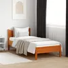 Image de vidaXL Cadre de lit sans matelas cire marron 90x200 cm bois pin massif