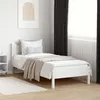 Image de vidaXL Cadre de lit sans matelas blanc 75x190 cm bois de pin massif