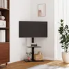 Image de vidaXL Meuble TV d'angle 2 niveaux pour 32-65 pouces noir379566