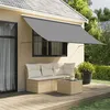Image de vidaXL Auvent rétractable anthracite 300x150 m tissu et acier