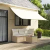 Image de vidaXL Auvent rétractable crème 300x150 m tissu et acier