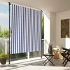 Image de vidaXL Vidaxl Store Roulant D'extérieur Bleu Et Blanc 150x270 Cm Tissu Acier
