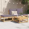 Image de Vidaxl Salon De Jardin 4 Pcs Avec Coussins Bois D'acacia Solide