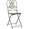 Image de vidaXL Ensemble de bistro mosaïque terre cuite blanc fer et céramique
