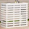 Image de vidaXL Vidaxl Table De Bar D'extérieur Blanc 113,5x50x103 Cm Bois Massif Pin