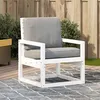 Image de vidaXL Chaise de jardin blanc 57,5x63x76 cm bois de pin massif832548