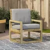 Image de vidaXL Chaise de jardin 57,5x63x76 cm bois de pin imprégné832551