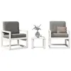 Image de vidaXL Salon de jardin 3 pcs blanc bois massif de pin