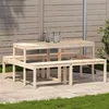 Image de vidaXL Table de pique-nique 160x134x75 cm bois massif de pin832562