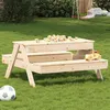 Image de vidaXL Table de pique-nique avec bac à sable pour enfants pin massif832592