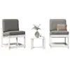 Image de vidaXL Salon de jardin 3 pcs blanc bois massif de pin832621