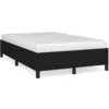 Image de vidaXL Cadre de lit sans matelas noir 120x190 cm tissu