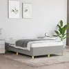 Image de vidaXL Cadre de lit gris clair 120x190 cm tissu