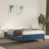 Image de vidaXL Cadre de lit bleu foncé 120x190 cm velours