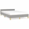 Image de vidaXL Cadre de lit avec tÃªte de lit gris clair 120x190 cm tissu