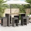 Image de vidaXL Tabourets de bar de jardin et coussins lot de 6 résine tressée368693