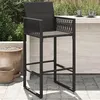 Image de vidaXL Tabourets de bar de jardin lot de 2 noir résine tressée368702