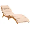Image de vidaXL Chaise longue avec coussin beige bois d'acacia solide367635