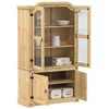 Image de Armoire VitrÃ©e ""Corona"" 1 Lot En Pin Massif 103,5x42x180 Cm Avec Porte Verre
