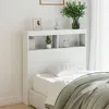 Image de vidaXL Armoire tête de lit avec LED blanc 100x17x102 cm839182