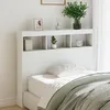 Image de vidaXL Armoire tÃªte de lit avec LED blanc 120x17x102 cm