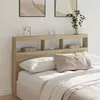 Image de vidaXL Armoire tête de lit avec LED chêne sonoma 160x17x102 cm839205