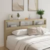 Image de Vidaxl Armoire TÃªte De Lit Avec Led ChÃªne Sonoma 200x17x102 Cm