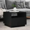 Image de vidaXL Table basse avec lumières LED noir 50x49x40 cm839827