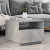 Image de vidaXL vidaXL Table basse avec lumières LED gris béton 50x49x40 cm