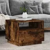 Image de vidaXL Table basse avec lumières LED chêne fumé 50x49x40 cm839830