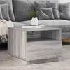 Image de vidaXL Table basse avec lumiÃ¨res LED sonoma gris 50x49x40 cm