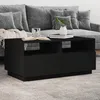 Image de vidaXL Vidaxl Table Basse Avec Lumières Led Noir 90x49x40 Cm