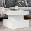 Image de vidaXL Table basse avec lumières LED blanc 50x50x40 cm839840