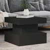 Image de vidaXL Table basse avec lumières LED noir 50x50x40 cm839841