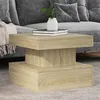 Image de vidaXL Table basse avec lumières LED chêne sonoma 50x50x40 cm839842