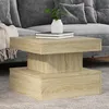 Image de vidaXL Vidaxl Table Basse Avec Lumières Led Chêne Sonoma 50x50x40 Cm