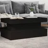 Image de vidaXL Table basse avec lumiÃ¨res LED noir 90x50x40 cm