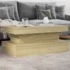 Image de vidaXL Table basse avec lumières LED chêne sonoma 90x50x40 cm839849