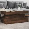 Image de vidaXL Table basse avec lumières LED chêne marron 90x50x40 cm839853