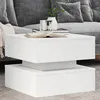Image de vidaXL Table basse avec lumières LED blanc 50x50x40 cm839854