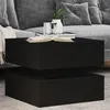 Image de vidaXL Table basse avec lumières LED noir 50x50x40 cm839855