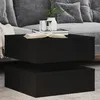 Image de vidaXL Vidaxl Table Basse Avec Lumières Led Noir 50x50x40 Cm