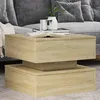 Image de vidaXL Table basse avec lumières LED chêne sonoma 50x50x40 cm839856