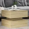 Image de Vidaxl Table Basse Avec LumiÃ¨res Led ChÃªne Sonoma 50x50x40 Cm