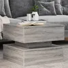 Image de vidaXL Table basse avec lumières LED sonoma gris 50x50x40 cm839859