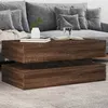 Image de vidaXL Table basse avec lumières LED chêne marron 90x50x40 cm839867