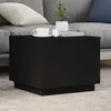 Image de vidaXL Table basse avec lumières LED noir 50x50x40 cm839869