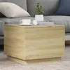 Image de vidaXL Table basse avec lumières LED chêne sonoma 50x50x40 cm839870