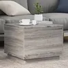 Image de vidaXL Table basse avec lumières LED sonoma gris 50x50x40 cm839873